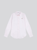 Womens Stripe Stretch Classic Fit Oxford Shirt Crystal Rose