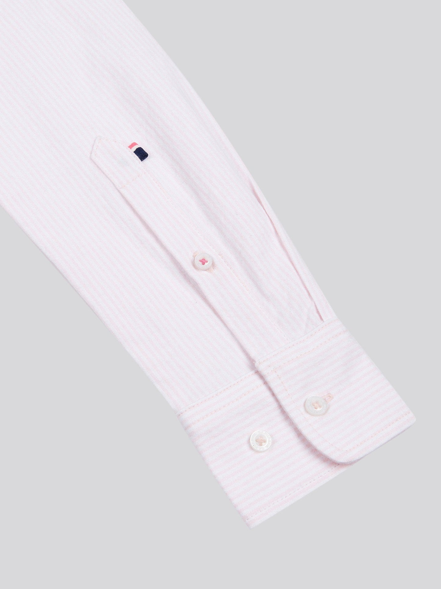 Womens Stripe Stretch Classic Fit Oxford Shirt Crystal Rose