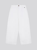 Womens Ankle Wide Leg Chino Trouser in Bright White