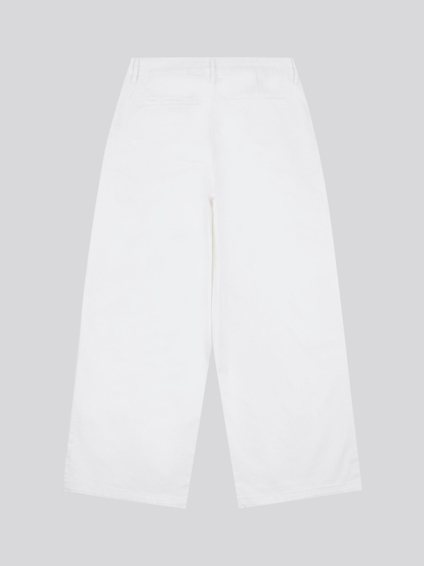 Womens Ankle Wide Leg Chino Trouser in Bright White