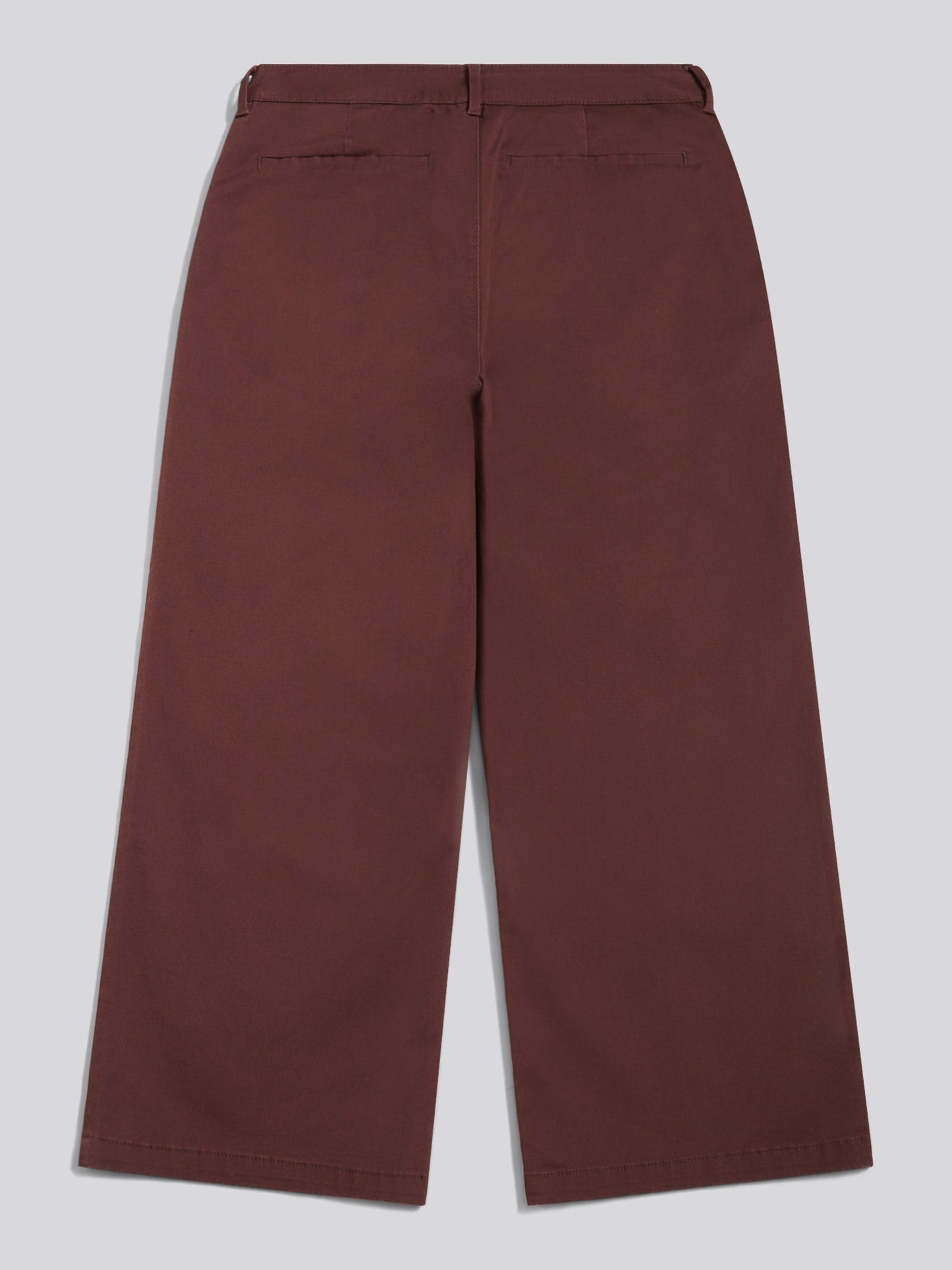 Womens Ankle Wide Leg Chino Trouser in Puce