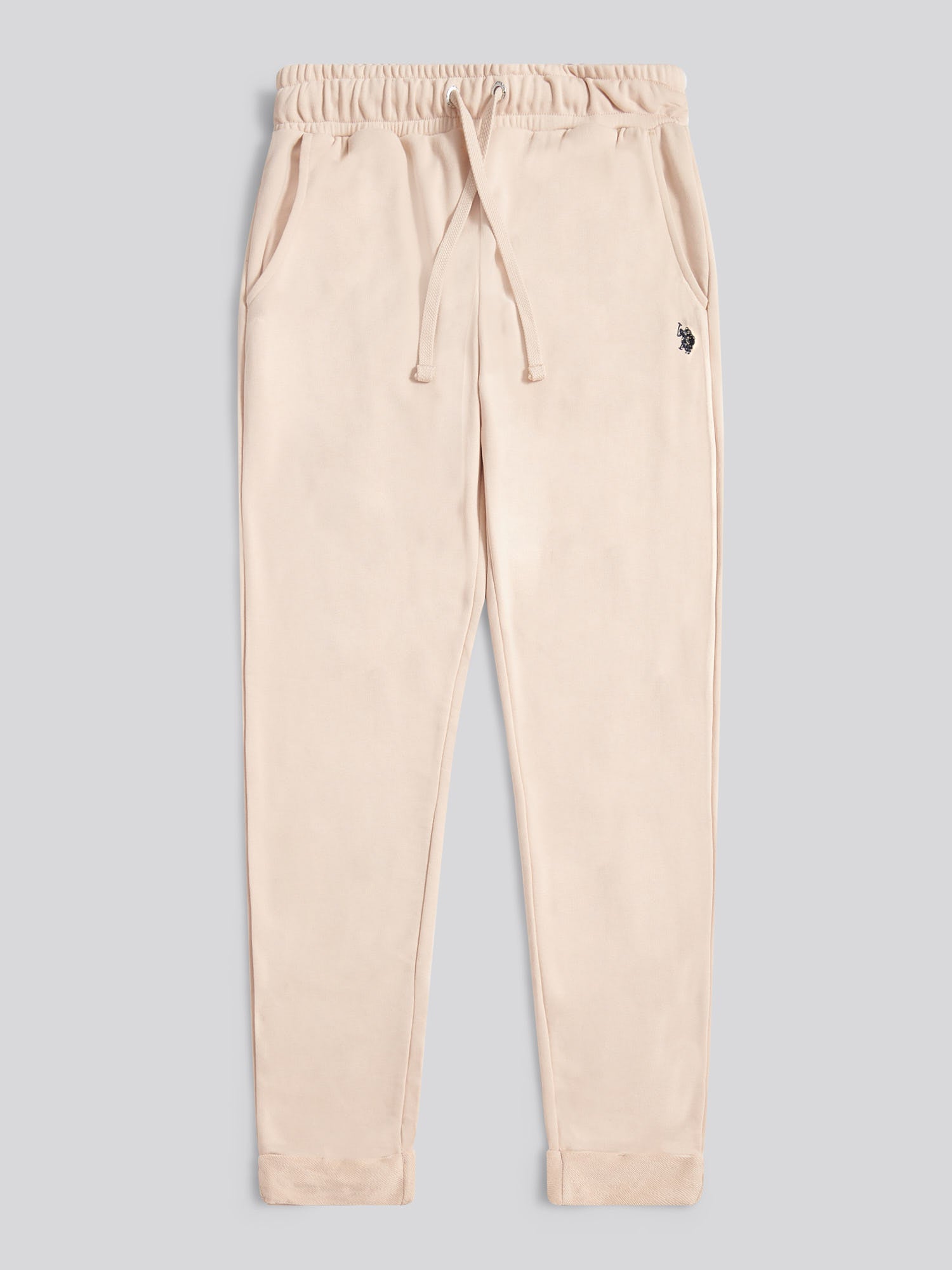Womens Double Horsemen Roll Cuff Jogger in Smoke Gray