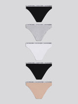 Womens 5 Pack Cotton Bikini Brief in Bright White