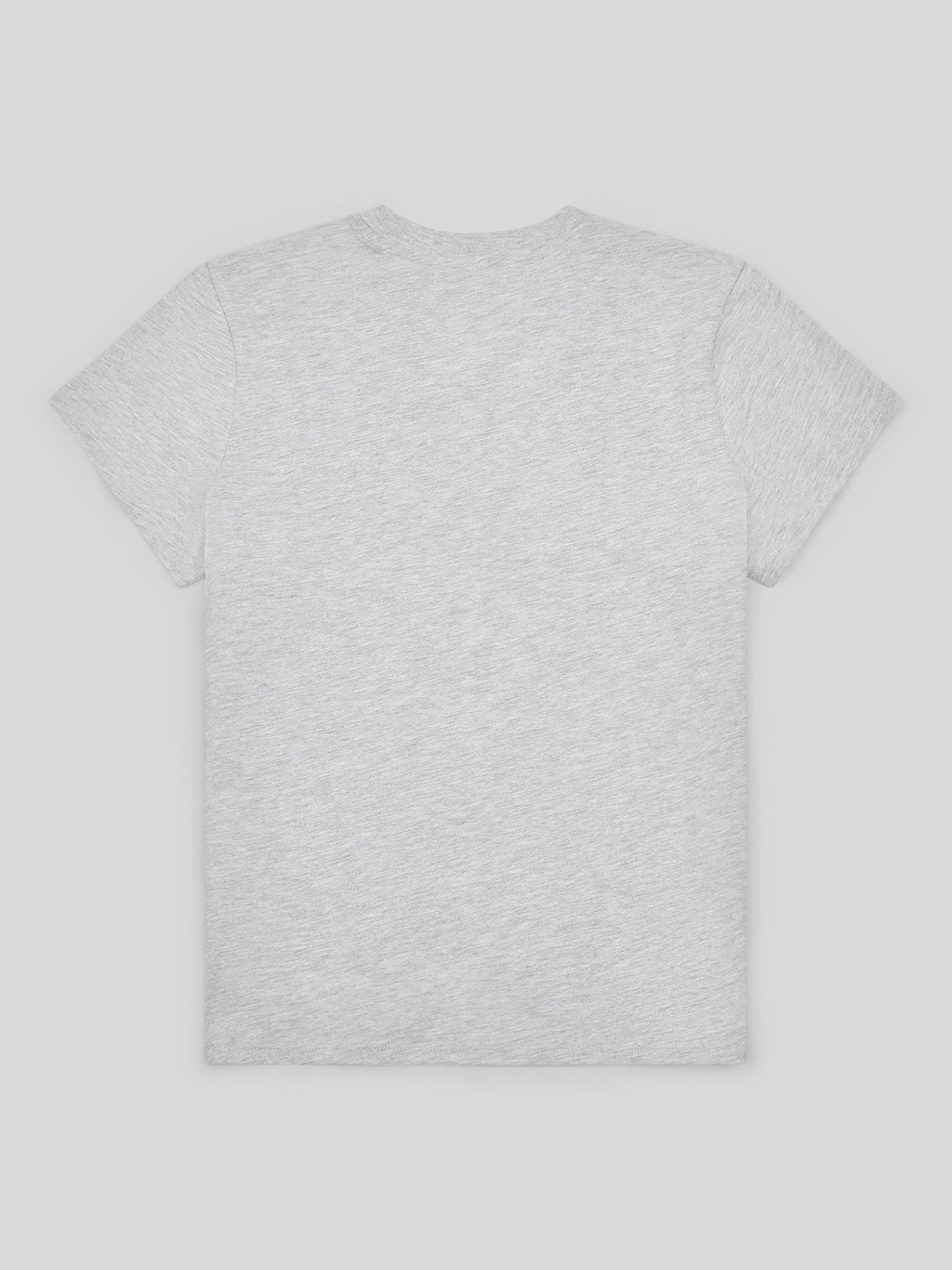 Womens Crew Neck Pocket T-Shirt in Pearl Grey Marl