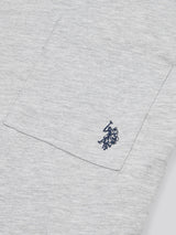 Womens Crew Neck Pocket T-Shirt in Pearl Grey Marl