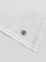 Womens Lurex® Rib Polo Knit in Pearl Grey Marl