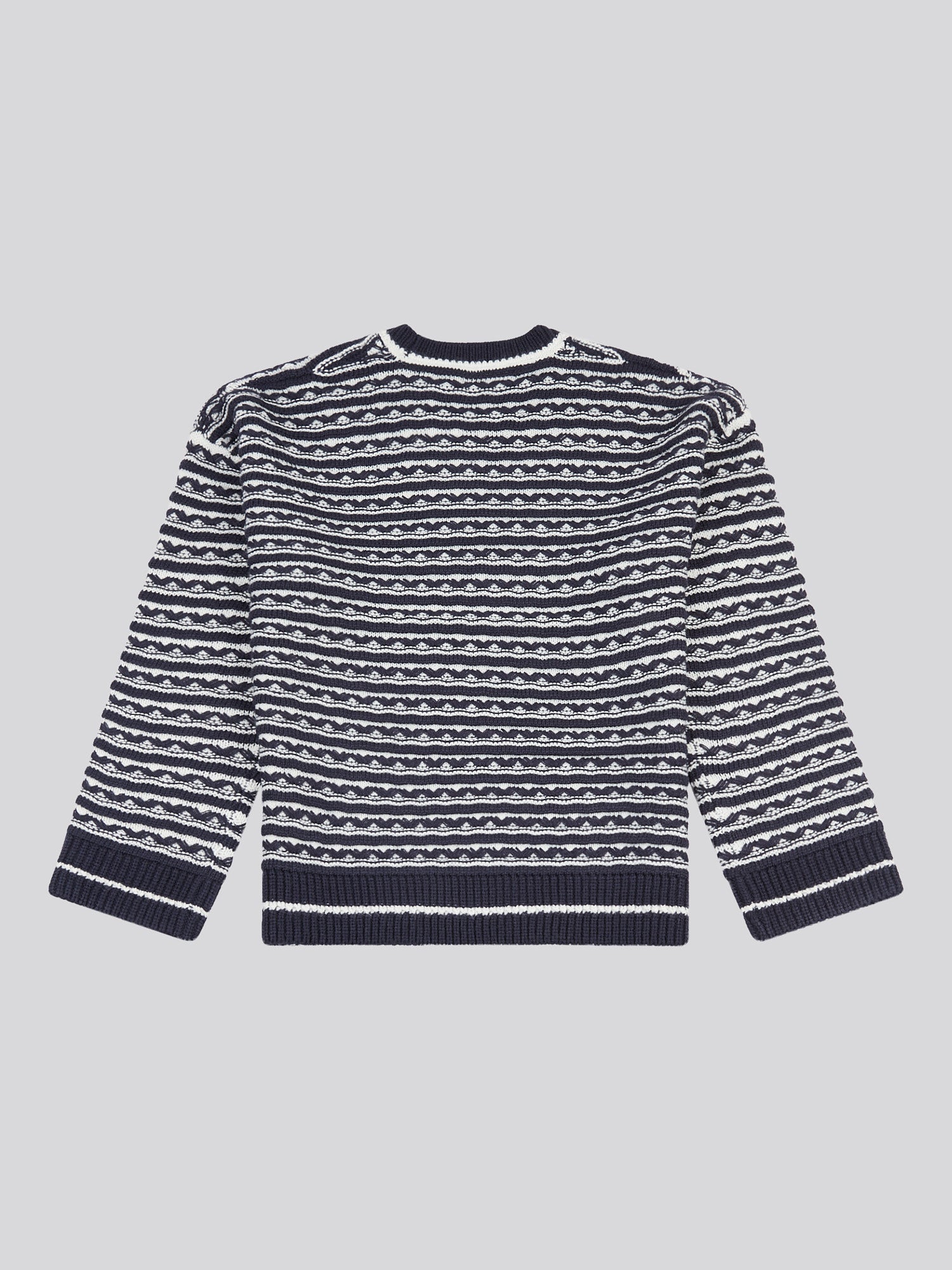 Womens Textured Stripe Jumper in Navy Iris