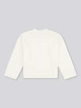 Womens Chunky Central Cable Jumper in Egret