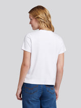 Womens Wreath Graphic T-Shirt in Bright White