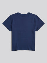 Womens Wreath Graphic T-Shirt in Navy Iris