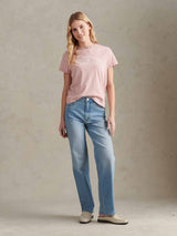 Womens Arc Graphic T-Shirt in Pale Mauve