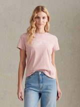 Womens Arc Graphic T-Shirt in Pale Mauve