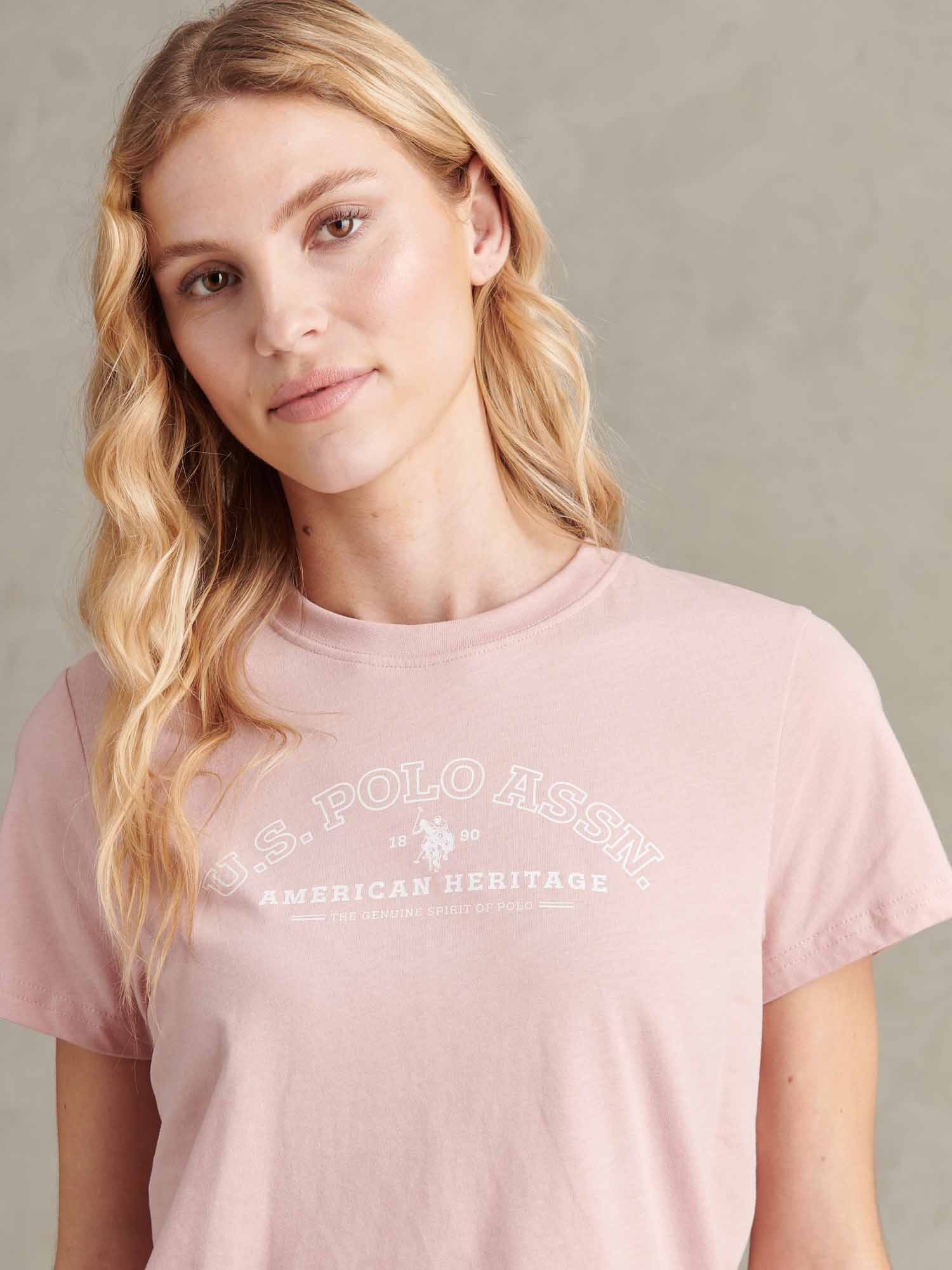 Womens Arc Graphic T-Shirt in Pale Mauve