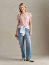 Womens Arc Graphic T-Shirt in Pale Mauve