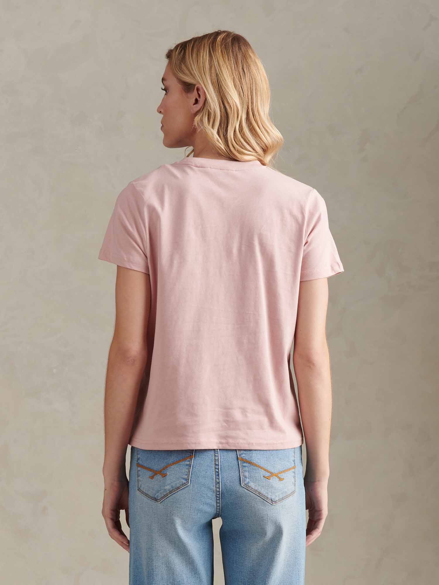 Womens Arc Graphic T-Shirt in Pale Mauve