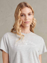 Womens Arc Graphic T-Shirt in Pearl Grey Marl