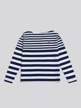 Womens Gradient Stripe Boatneck T-Shirt in Navy Iris