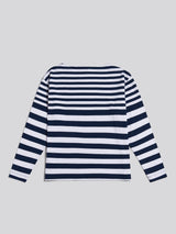 Womens Gradient Stripe Boatneck T-Shirt in Navy Iris