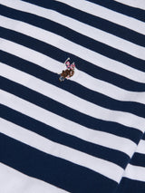 Womens Gradient Stripe Boatneck T-Shirt in Navy Iris