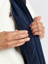 Womens Bound Quilted Hacking Gilet in Navy Iris