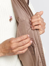 Womens Bound Quilted Hacking Gilet in Leafless Tree