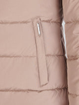 Womens Quilted Hooded Puffer Coat in Leafless Tree