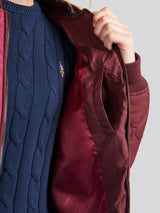 Womens Contrast Bomber Jacket in Fig