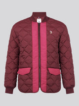 Womens Contrast Bomber Jacket in Fig