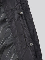 Womens Sateen Puffer Jacket in Black