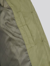 Womens Puffer Trench Coat in Kalamata Green