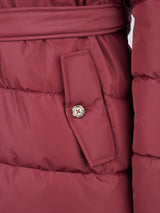 Womens Puffer Trench Coat in Fig