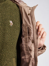Womens Longline Square Quilt Puffer Coat in Leafless Tree