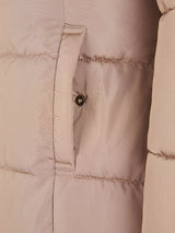 Womens Longline Square Quilt Puffer Coat in Leafless Tree