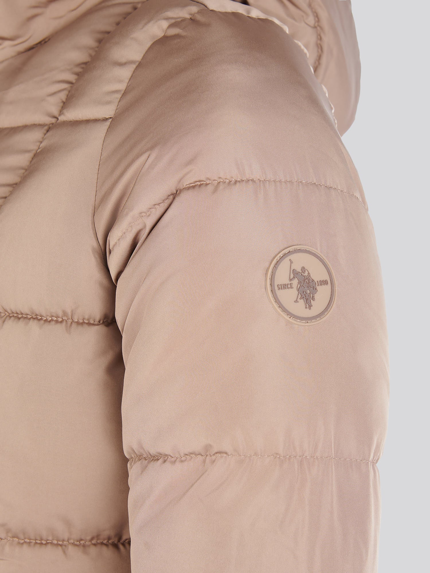 Womens Longline Square Quilt Puffer Coat in Leafless Tree