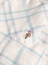 Womens Herringbone Check Pocketed Shirt in Natural