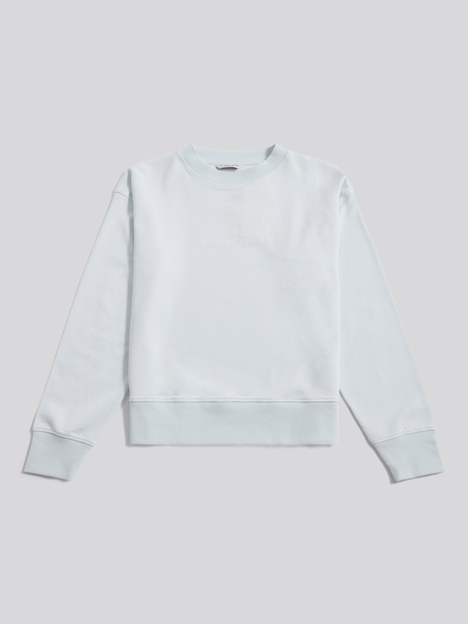 Womens Arc Graphic Crew Sweat in Ballad Blue