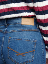 Womens Wide Fit Jean Mid Wash