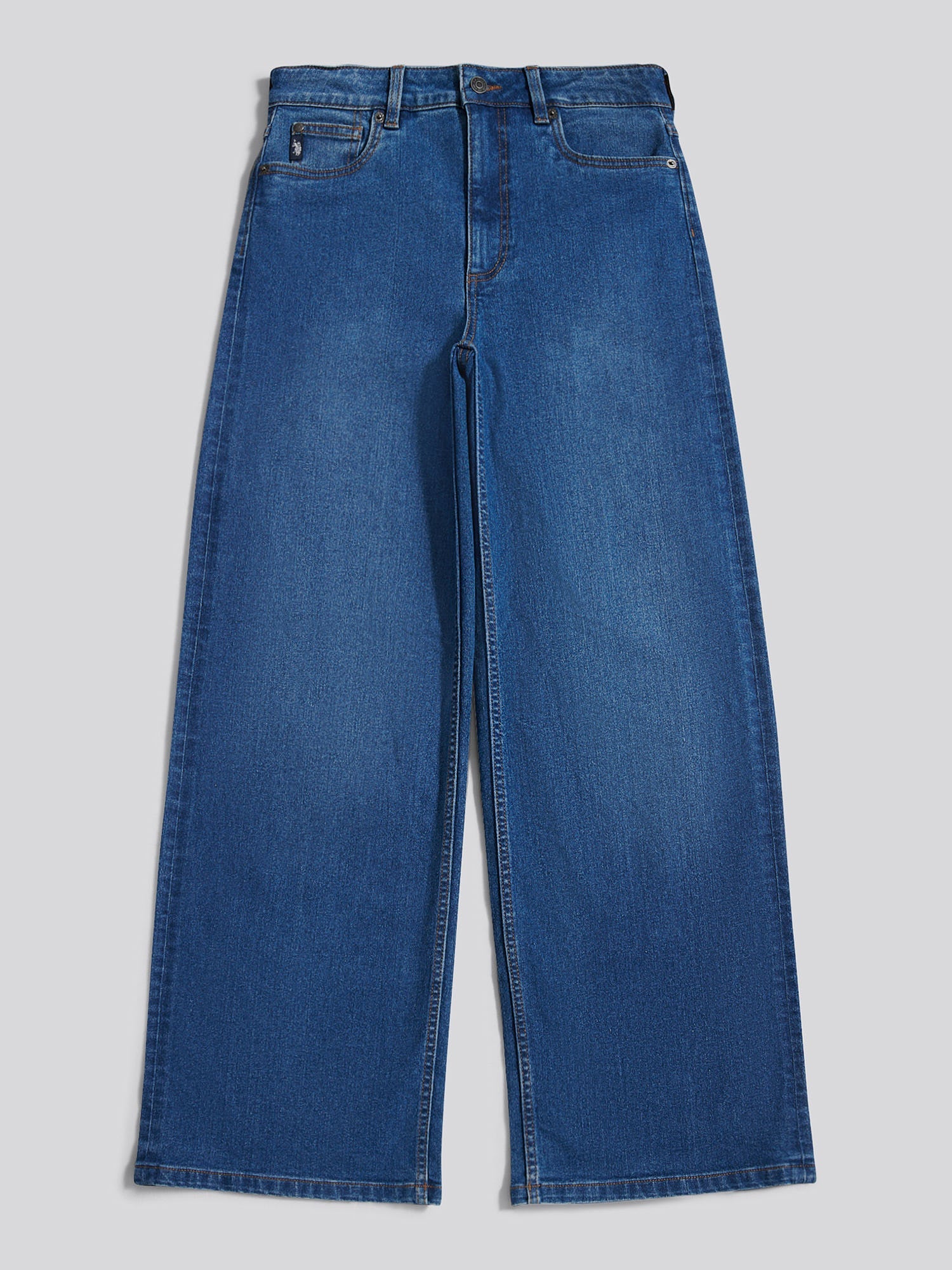 Womens Wide Fit Jean Mid Wash