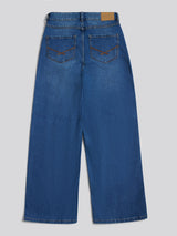 Womens Wide Fit Jean Mid Wash