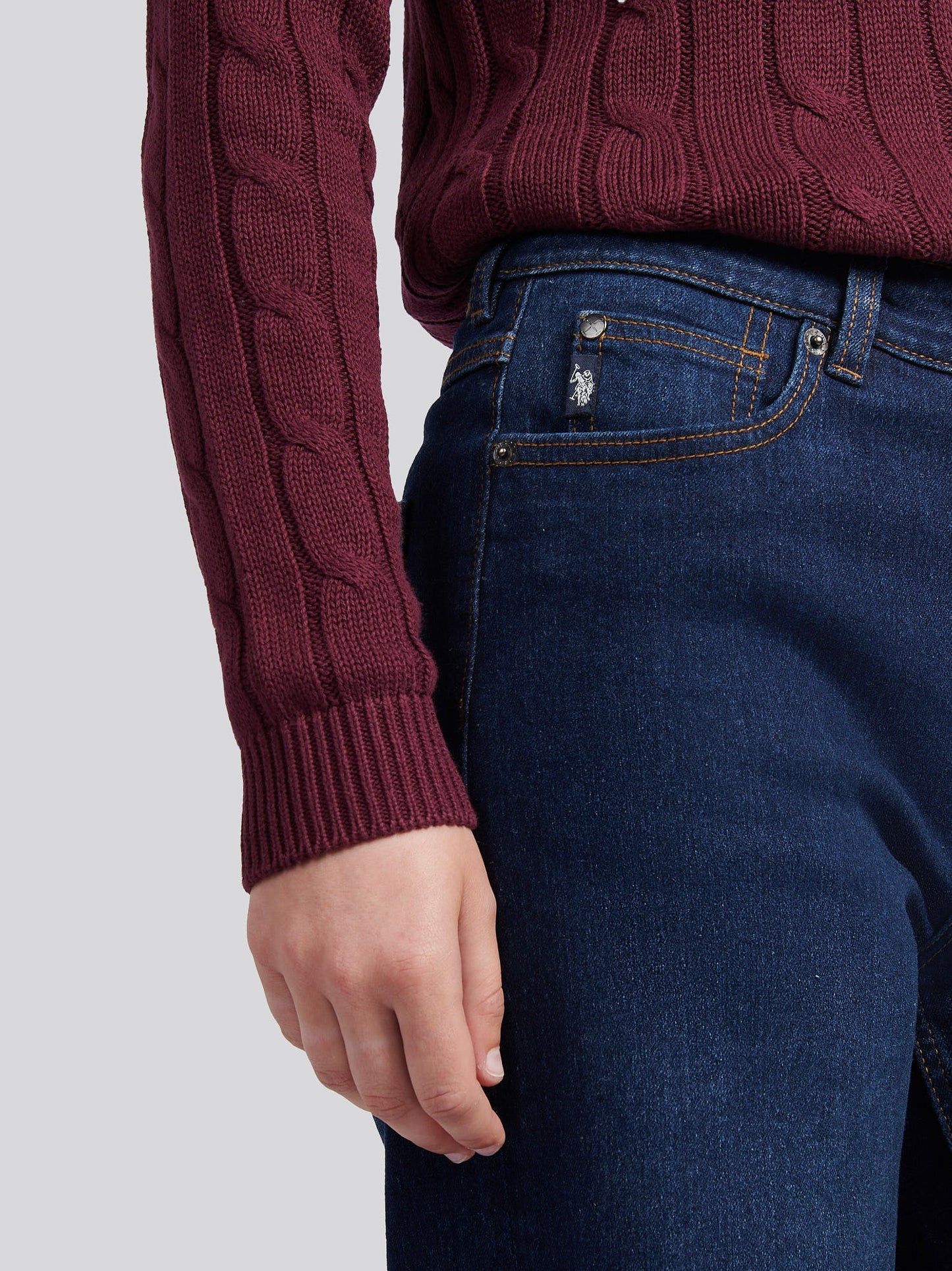 Womens Wide Fit Jean Dark Blue Wash