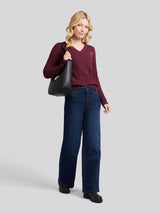 Womens Wide Fit Jean Dark Blue Wash