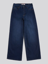 Womens Wide Fit Jean Dark Blue Wash