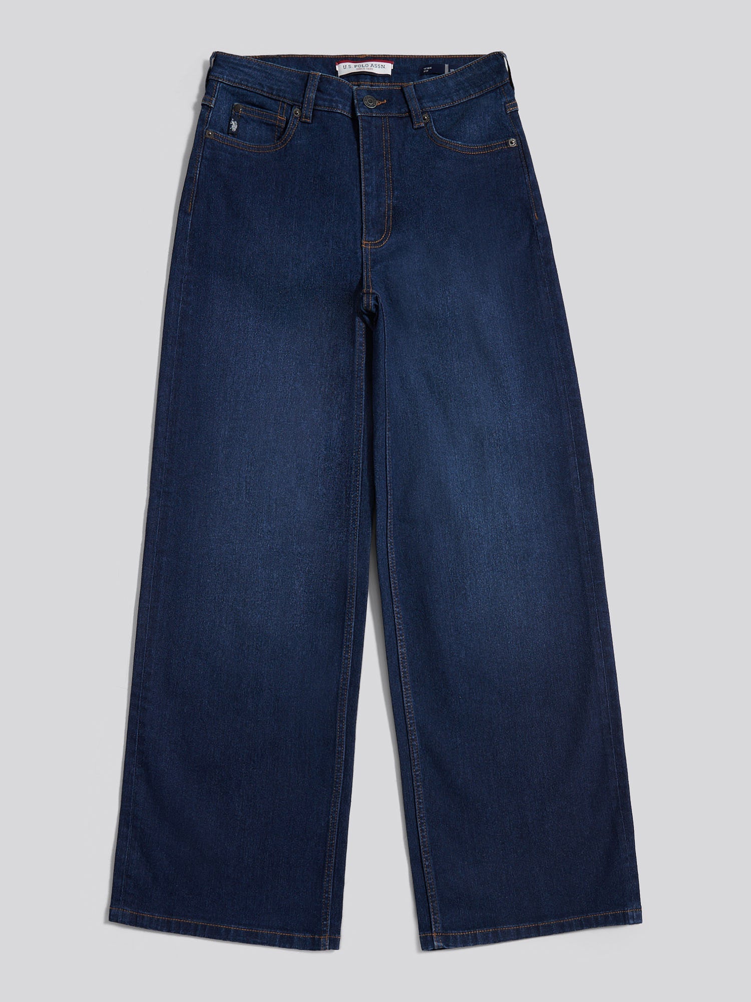 Womens Wide Fit Jean Dark Blue Wash