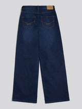 Womens Wide Fit Jean Dark Blue Wash