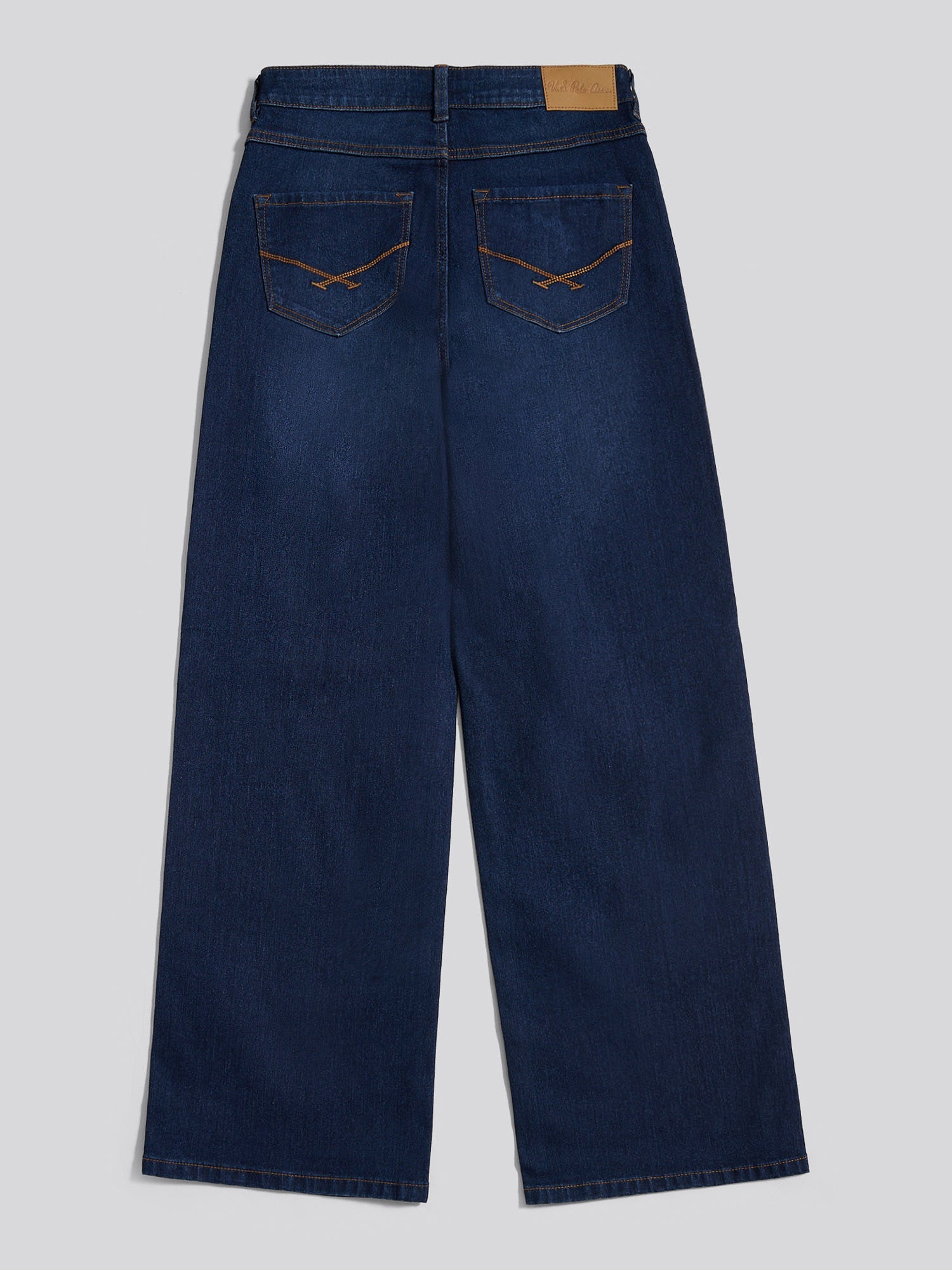 Womens Wide Fit Jean Dark Blue Wash