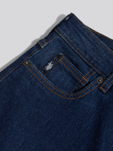 Womens Wide Fit Jean Dark Blue Wash