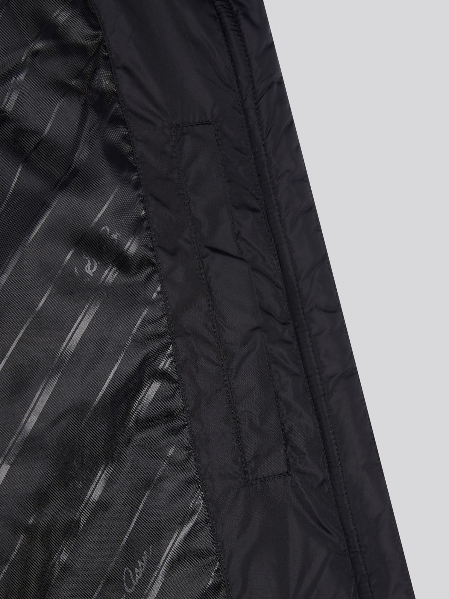 Womens Belted Puffer Jacket in Black