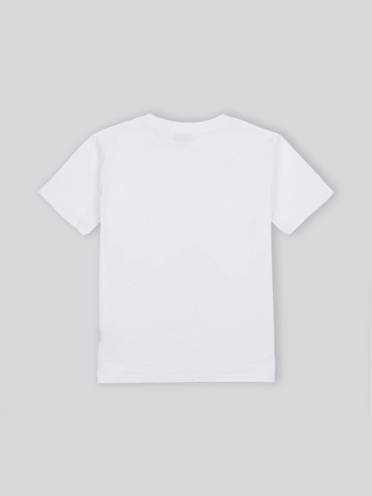 Womens Double Horsemen Print Crew Neck T-Shirt in Bright White