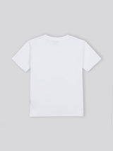 Womens Double Horsemen Print Crew Neck T-Shirt in Bright White