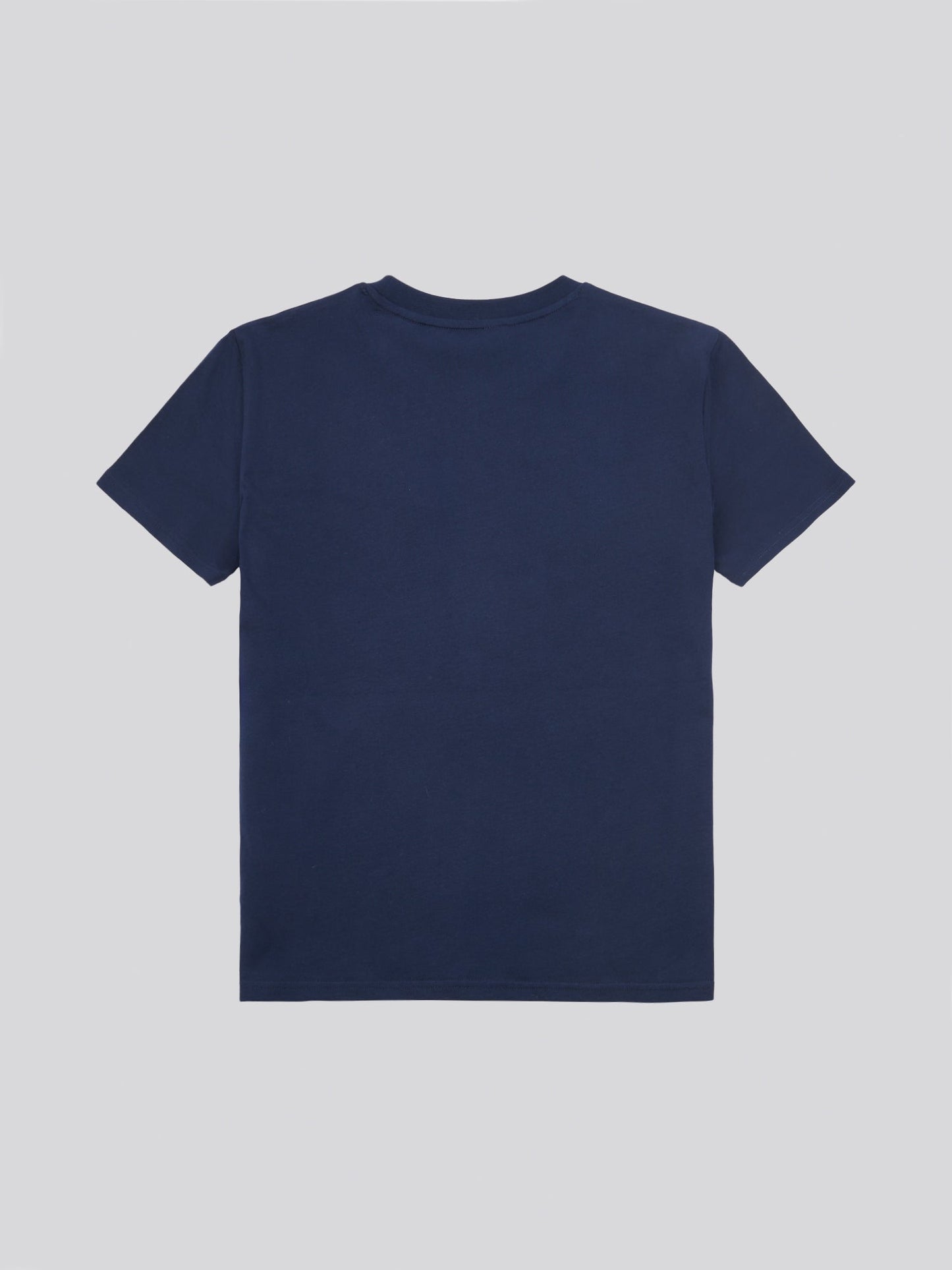 Womens Double Horsemen Print Crew Neck T-Shirt in Navy Iris